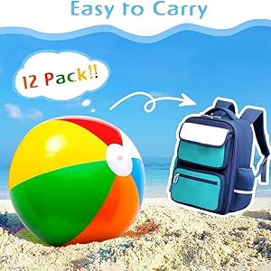 WEILAIDI-Beach-Ball12quot16quot-Beach-Balls-for-Kids-Beach-Toys-for-Kids--ToddlersPool-Balls-Pool-To-lrmBeach